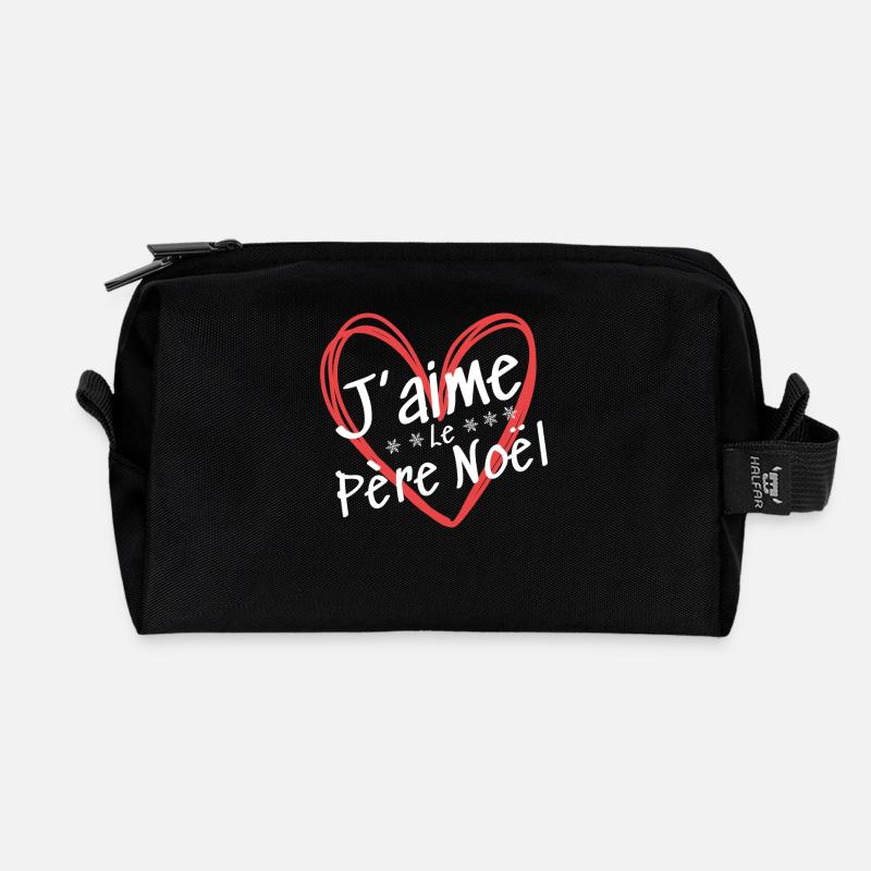 Ich liebe den Weihnachtsmann - Recycelte Kulturtasche - Schwarz