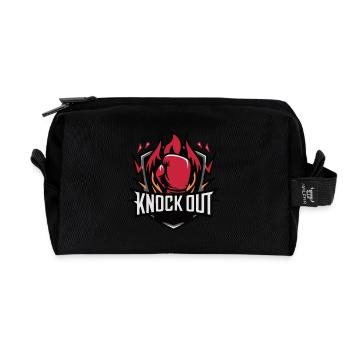 KNOCK OUT - Recycled Toiletry Zip Bag - black - Front