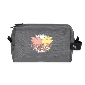 Nothing Butt Pigs - Recycled Toiletry Zip Bag - anthracite - Front