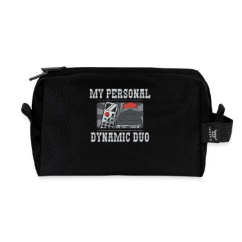 My personal dream team remote control and - Recycled Toiletry Zip Bag - black - Front