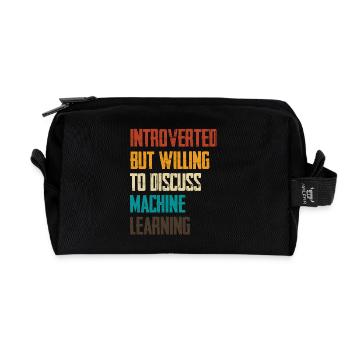 Introvertiert Aber Bereit Über Maschinelles Lernen - Recycelte Kulturtasche - Schwarz - Vorne