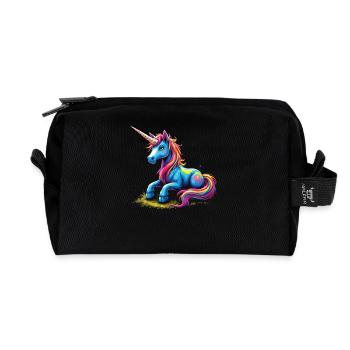 Mignon Licorne Idée Cadeau Magique Licorne Fans - Trousse de toilette en tissu recyclé - noir - Devant