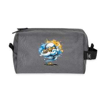 THE BUBBLE AND A WHIRLWIND - Recycled Toiletry Zip Bag - anthracite - Front