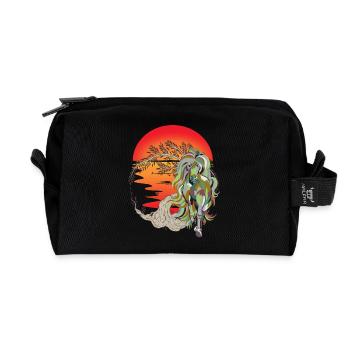 Wildpferd Wildpferde Pferd Pferde - Recycelte Kulturtasche - Schwarz - Vorne