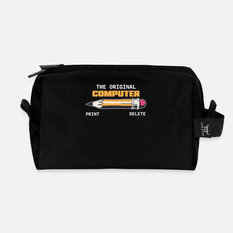 The Original Computer Humorvoller Retro-Stil - Recycelte Kulturtasche - Schwarz