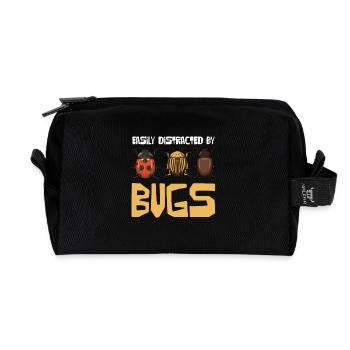 Leicht Ablenkbar Von Käfern Design - Recycelte Kulturtasche - Schwarz - Vorne