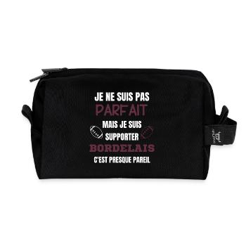 Supporter Bordeaux Parfait Rugby - Trousse de toilette en tissu recyclé - noir - Devant