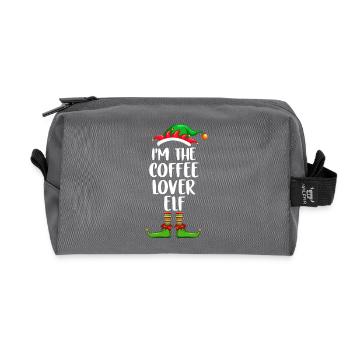 I'm The Coffee Lover Elf Shirt Matching Family - Recycled Toiletry Zip Bag - anthracite - Front