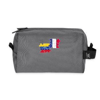 Venezuela France Flag French Venezuelans - Recycled Toiletry Zip Bag - anthracite - Front