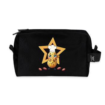 Enfants Enfant Noël Cookies Cuire Noix Noix - Trousse de toilette en tissu recyclé - noir - Devant