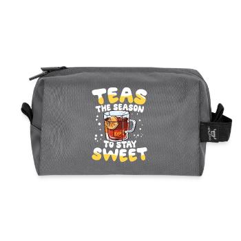 Teas The Season To Stay Sweet für einen - Recycelte Kulturtasche - Anthrazit - Vorne