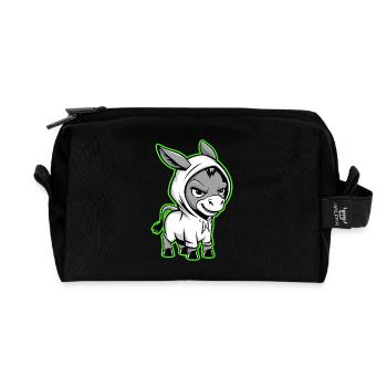 Esel Urban Animal Style Tierliebhaber - Recycelte Kulturtasche - Schwarz - Vorne