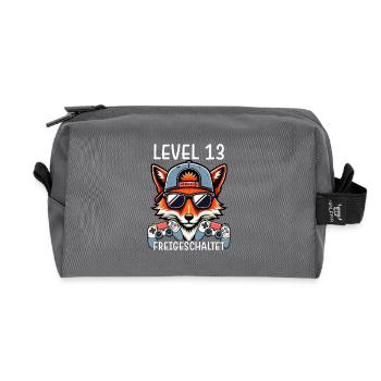 Level 13 Freigeschaltet Gamer Geburtstag Gaming - Recycelte Kulturtasche - Anthrazit - Vorne