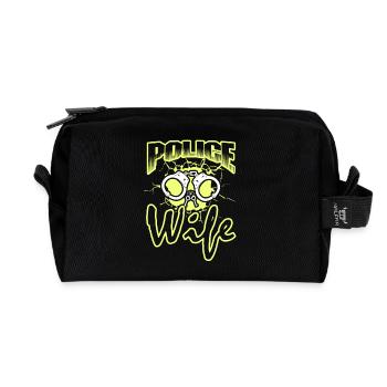 Proud To Be Police Wife - Recycled Toiletry Zip Bag - black - Front