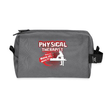 Physical Therapist Move It - Recycled Toiletry Zip Bag - anthracite - Front