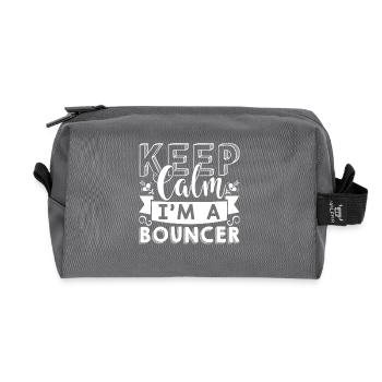 Bouncer Keep Calm I am A Bouncer - Recycled Toiletry Zip Bag - anthracite - Front