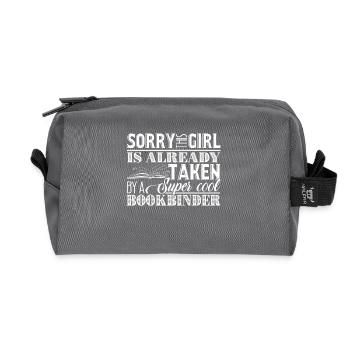 Bookbinder Taken By Cool Bookbinder - Recycled Toiletry Zip Bag - anthracite - Front