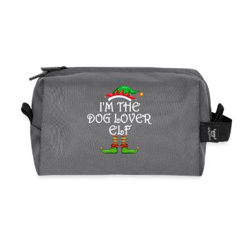 I'm The Dog Lover Elf Shirt Matching Family - Recycelte Kulturtasche - Anthrazit - Vorne