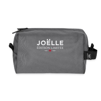 Humour Joëlle édition limitée Femme prénom Joëlle - Trousse de toilette en tissu recyclé - anthracite - Devant