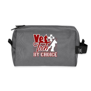 Vet Tech By Choice - Recycled Toiletry Zip Bag - anthracite - Front