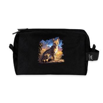 Servale Serval - Recycelte Kulturtasche - Schwarz - Vorne