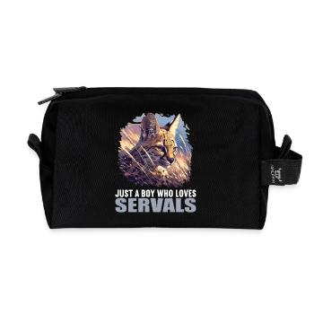 Servale Serval - Recycelte Kulturtasche - Schwarz - Vorne