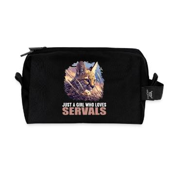 Servale Serval - Recycelte Kulturtasche - Schwarz - Vorne