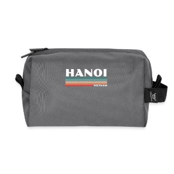 Hanoï Vietnam Vietnamien Vietnamien - Trousse de toilette en tissu recyclé - anthracite - Devant