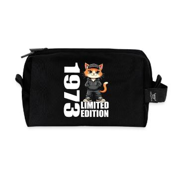 Limited Edition 1973 Birthday Born 1973 - Recycled Toiletry Zip Bag - black - Front