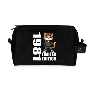 Limited Edition 1981 Birthday Born 1981 - Recycled Toiletry Zip Bag - black - Front