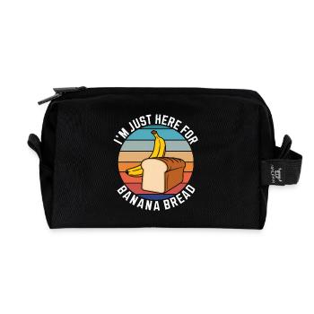 Banana Bread Saying Funny Banana Bread Gift - Recycled Toiletry Zip Bag - black - Front