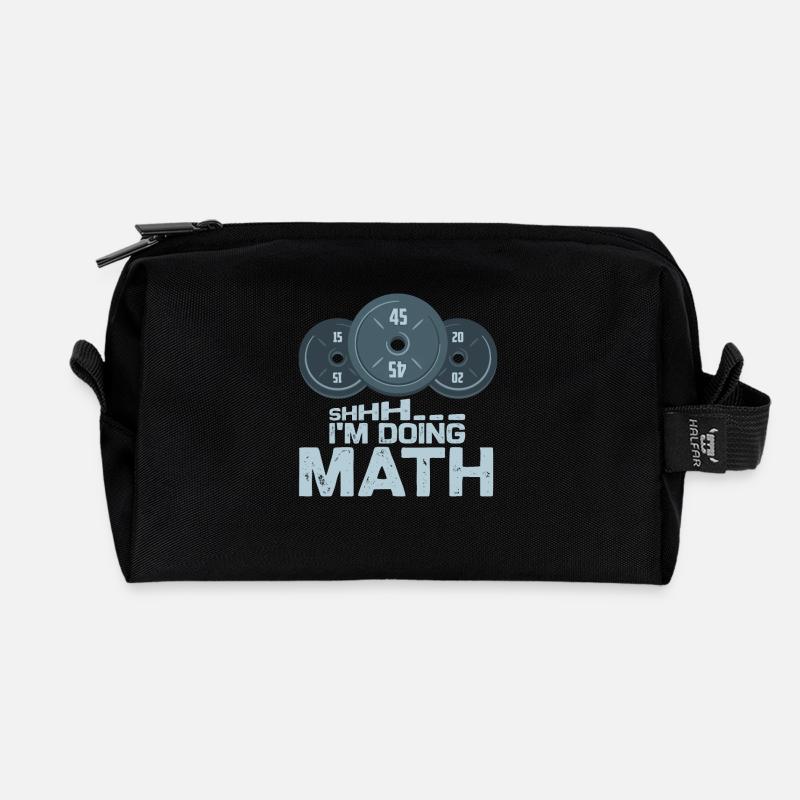 Shhh... Ich Mache Mathe Gewichtheber - Recycelte Kulturtasche - Schwarz