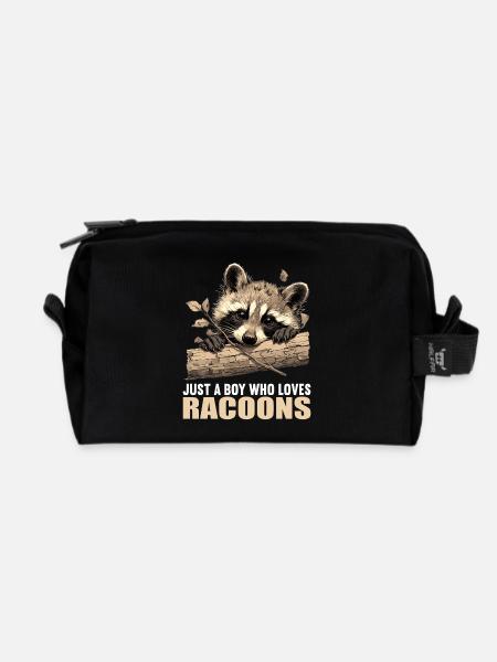 Waschbären Waschbär - Recycelte Kulturtasche - Schwarz