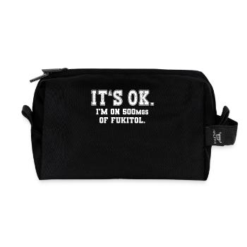 C’est bon, je suis sur 500 mg de Fukitol Humorvoller - Trousse de toilette en tissu recyclé - noir - Devant
