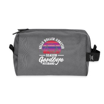 Bonjour Saison de montagnes russes au revoir Mari - Trousse de toilette en tissu recyclé - anthracite - Devant