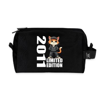 Limited Edition 2011 Geburtstag 2011 Geboren - Recycelte Kulturtasche - Schwarz - Vorne