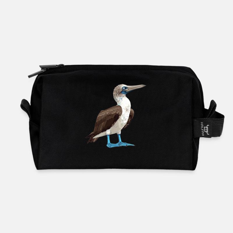 Blaufußtölpel - Recycelte Kulturtasche - Schwarz