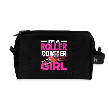 Je suis une fille de montagnes russes - Trousse de toilette en tissu recyclé - noir - Devant