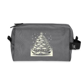 Christmas Nostalgic Christmas Tree Magic - Recycled Toiletry Zip Bag - anthracite - Front