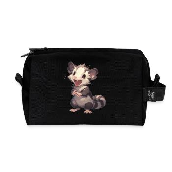 Opossum Opossums - Recycled Toiletry Zip Bag - black - Front