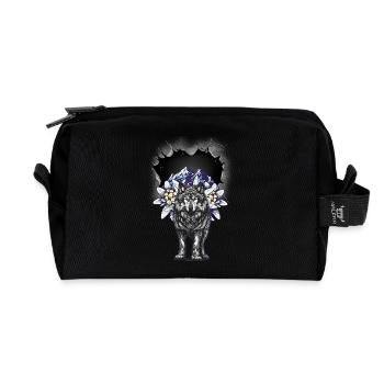 Autriche Tyrol Tyrol Loup Loups Montagnes - Trousse de toilette en tissu recyclé - noir - Devant