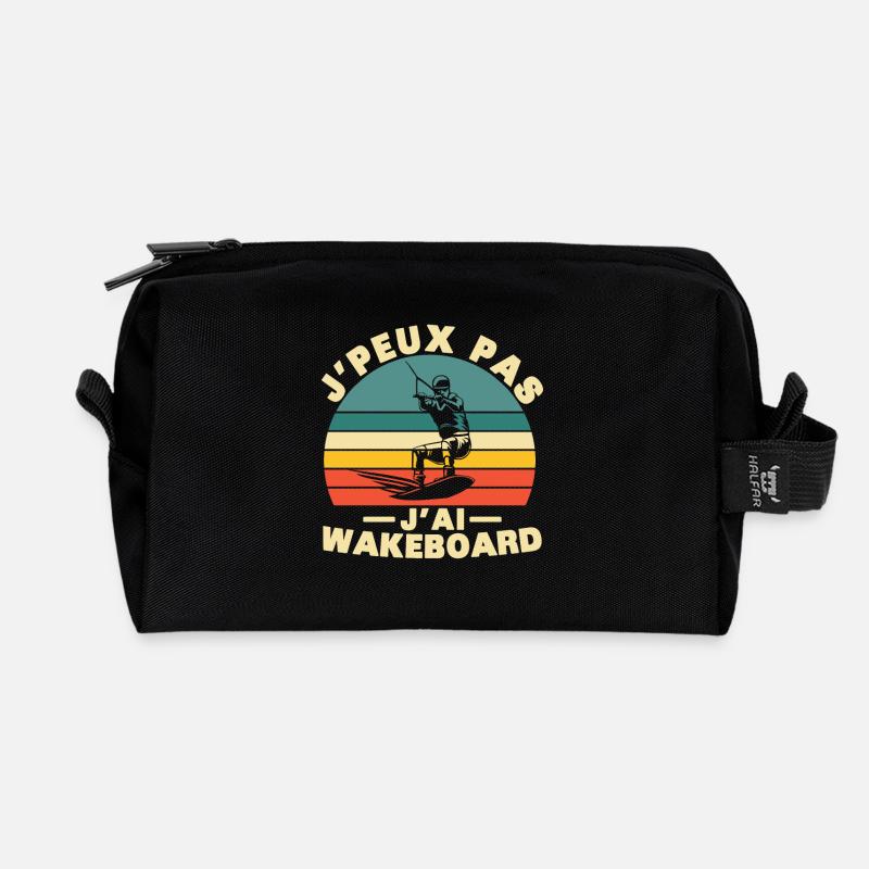 Ich kann kein Wakeboard-Humor-Geschenk haben - Recycelte Kulturtasche - Schwarz