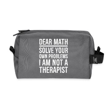 dear math funny shirt - Recycelte Kulturtasche - Anthrazit - Vorne