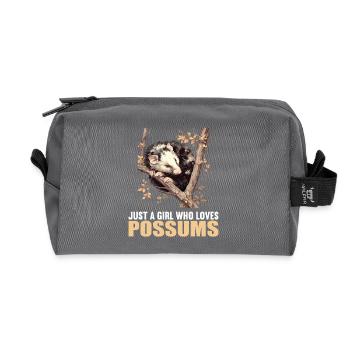 Opossum Opossums - Recycled Toiletry Zip Bag - anthracite - Front