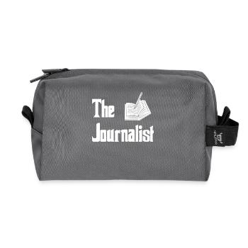 The Journalist Creative Words and Stories - Recycled Toiletry Zip Bag - anthracite - Front