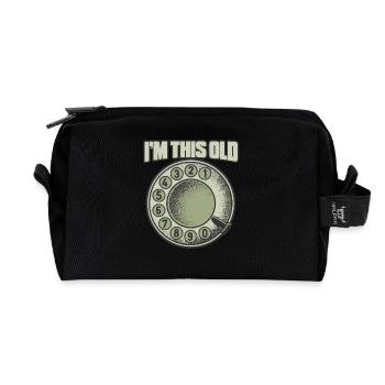 Ich Bin So Alt Telefon Retro Nostalgie Humor für - Recycelte Kulturtasche - Schwarz - Vorne