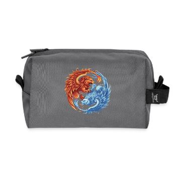 LEBEN AUSBALANCIEREN - Recycelte Kulturtasche - Anthrazit - Vorne