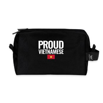 Proud Vietnamese Vietnam Vietnamesische Flagge - Recycelte Kulturtasche - Schwarz - Vorne
