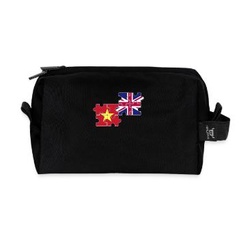 Vietnam UK Flagge Brite Vietnamese - Recycelte Kulturtasche - Schwarz - Vorne