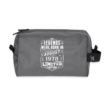 Anniversaire Août 1978 Année Edition Limitée Légende - Trousse de toilette en tissu recyclé - anthracite - Devant